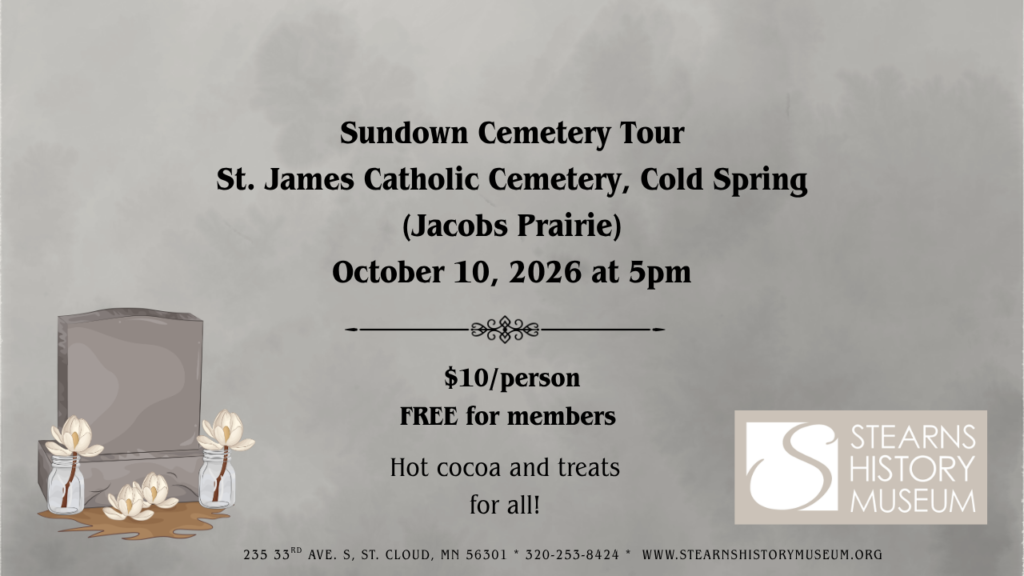 Sundown Cemetery Tour- St. James Catholic Cemetery, Cold Spring (Jacobs Prairie)
